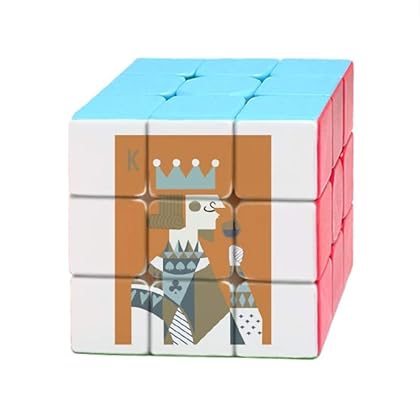 Playing Cards K Illustration Pattern Magic Cube Puzzle 3x3 Toy Game Play