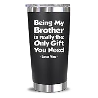 NewEleven Gifts For Brother From Sister, Brother - Gifts For Brother - Best Birthday Gifts For Brother, Big Brother, Little Brother, Siblings, Brother In Law - Funny Gag Gifts For Men - 20 Oz Tumbler