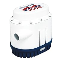 Rule-Mate RM1500A Automated Bilge Pump, No Float Switch Required, 1500 GPH, 12 Volt