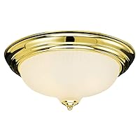 Design House 502153 Traditional 2 Indoor Dimmable Ceiling Light with Frosted Glass for Bedroom Hallway Kitchen Dining Room, 13
