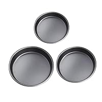 Zerodeko 3pcs Pizza Plate Small Pizza Pans Aluminum Baking Pans Retractable Vampire Fangs 9 Inch Seafood Tray Nonstick Bakeware 6 Cake Pan Circle Tray Household Carbon Steel Oven