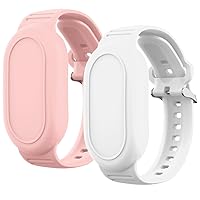 Smart Tag 2 Bracelet Waterproof, 2 Pack Silicone Wristband Compatible with Samsung Galaxy SmartTag2 Holder Case, SmartTag 2 Full Cover Watch Band Hidden Accessories