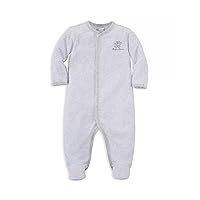 Ralph Lauren Baby Boy/Girl Neutral Striped Cotton Footed Coverall Grey Heather Multi