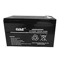 Casil 12V 8Ah Lithium Battery - 8ah Lithium Rechargeable Battery, Compatible with Duracell Ultra 12V 8Ah AGM, GT12080-HG, WKA12 8F2, VB1280, PX12072-HG Verizon Fios Casil 12V 8Ah Lithium Battery - 8ah Lithium Rechargeable Battery, Compatible with Duracell Ultra 12V 8Ah AGM, GT12080-HG, WKA12 8F2, VB1280, PX12072-HG Verizon Fios