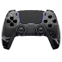 MODDEDZONE M Series Custom controller for PS5 - Wireless, OEM-Quality Custom Designs for Playstation 5 Controller- Diverse & Unique Styles for Enhanced Gaming (Marble)