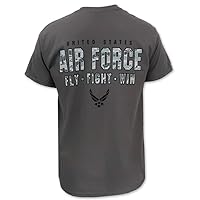 United States Air Force Fly Fight Win Camo T-Shirt (Grey)