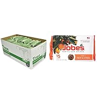 Jobe's 02610 Fertilizer Spikes Tree and Shrub, 160 Count, Brown & , 01612, Fertilizer Spikes, Fruit and Citrus, Includes 15 Spikes, 12 Ounces, Brown