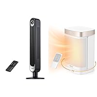 Dreo Tower Fan 42 Inch, Cruiser Pro T1 Quiet Oscillating Bladeless Fan with Remote, 6 Speeds & Atom One Space Heater with Remote, 70°Oscillating Electric Heaters