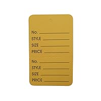 T3-9 Small Unstrung Coupon Tags, Printed Perforated Price Tags, Clothing Size Tags, Yellow 1000/ctn.