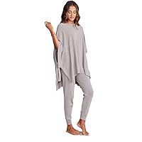 Barefoot Dreams CozyChic Ultra Lite Hi/Low Poncho with Side Tie, Women’s Poncho, Casual Sweater, Fall Jackets, Great for Gym