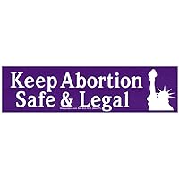 Keep Abortion Safe & Legal Pro-Choice Reproductive Rights Small Laptop Car Bumper Sticker Water Bottle Decal 6-by-1.6 Inches (Vinyl Sticker)