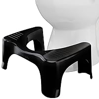 Squatty Potty The Original Bathroom Toilet Stool, Curve Lightweight with Sleek and Modern Design, Black, 7