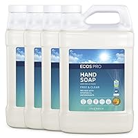 PRO Hand Soap Refill | Hypoallergenic | Unscented | Readily Biodegradable Formula | With Vitamin E & Antioxidants | Made In The USA | Free and Clear 1 GALLON/ 128 Fl Oz (Pack of 4)
