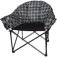 Kuma Outdoor Gear Lazy Bear Chair with Carry Bag, Ultimate Portable Luxury Outdoor Chair for Camping, Glamping, Sports & Outdoor Adventures (Grey/Black)