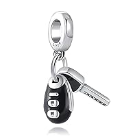 Car Key Charm, Key Charm, New Car Owner Gift, Sterling Silver, Gift For Wife, Women, Friends, Family, Compatible To Pandora