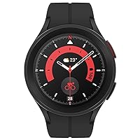 SAMSUNG Galaxy Watch 5 Pro (45mm,WIFI + 4G LTE) 1.4'' Super AMOLED Smartwatch GPS Bluetooth with Sleep Coaching,Bioactive Sensor,Water Resistant R925U (Fast Charger Bundle,Black Titanium) (Renewed)