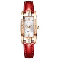 Women Watch Classic Rectangular Dress Watches Luxury Diamond Watch Fashion Leather Lady Watches Small Wrist Stainless Steel Watch