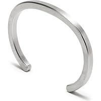 Craighill Radial Cuff - Modern Cuff Bracelet for Men and Women, Minimalist Oval Bangle, Solid Metal Construction, Polished Finish, Precision-Machined