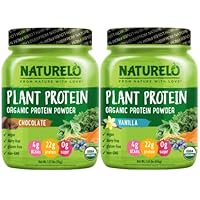 NATURELO Vegan Plant Protein Powder - Vanilla and Chocolate Bundle - 40 Servings