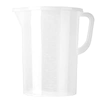 Plastic Pour Measuring Cup Water Pitcher Jug with/without Lid for Cold Water Ice Tea Juice Beer 5L with Lid One Size