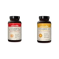 Vitamin B Complex 150 Softgels & Vitamin D3 360 Count Mini Softgels for Energy, Immunity & Bone Support