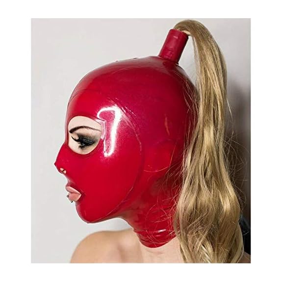 Mua Hot Latex Hood with Blond Pigtail Back Zipper Rubber Mask with Golden  Wig Hair Cosplay Head Cover trên Amazon Mỹ chính hãng 2023 | Fado