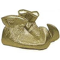 Forum Novelties Women's Deluxe Costume Cloth Elf Shoes, Gold, One Size