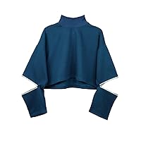 Trendy Women Sweatshirts Irregular Personality Zipper Splicing Long Sleeve Autumn Casual All-Match Women