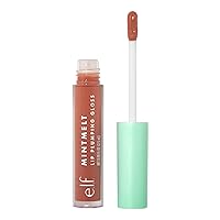 e.l.f. Mint Melt Lip Gloss, High-shine, Hydrating Lip Gloss, Plumps Lips & Creates Subtle, Buildable Color, Vegan & Cruelty-Free, Mint Chocolate