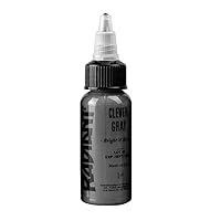 Authentic Radiant Colors Tattoo Ink Easy Dispersion and Made in The USA (1 OZ, Clever Gray)