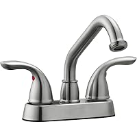Design House 525147 Ashland Laundry Faucet, Dual Handle Design, Satin Nickel Finish