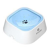 ELS PET Dog Bowl No Spill, Pet Water Bowl No Drip Slow Water Feeder Cat Bowl, Pet Water Dispenser 35oz/1L Travel Water Bowl for Dogs, Cats