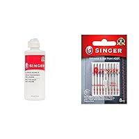 SINGER 2131E All Purpose Machine Oil, 4-Fluid Ounces, & Universal Regular & Ball Point Sewing Machine Needles, Sizes 80/12, 90/14, 100/16-10 Count