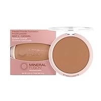 Mineral Fusion Pressed Powder Foundation, Deep 2 - Tan Skin w/Golden Undertones, Age Defying Foundation Makeup with Matte Finish, Talc Free Face Powder, Hypoallergenic, Cruelty-Free, 0.32 Oz