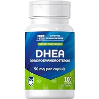 Rite Aid DHEA Capsules 50mg, 100 Count, for Hormone Balance, Immune & Cardiovascular Health and Anti-Aging, Promotes Healthy Mood & Well-Being