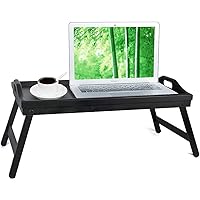 Bed Tray Table with Folding Legs Wooden Serving Breakfast in Bed or Use As a,Platter Tray,TV Table Laptop Computer Tray Snack Tray Large Size