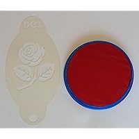 England face Painting Set with 2 x Oval Rose Stencil and red Paint Rugby Football 6 Nations World Cup