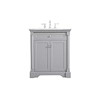 Indoor Modern Under Sink Bathroom Fixtures Storage Organizer Cabinet 36 inch Single Bathroom Vanity - White with backsplash
