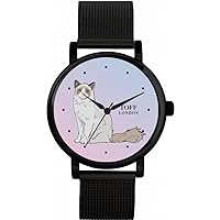 The Ragdoll Cat Watch Ladies 38mm Case 3atm Water Resistant Custom Designed Quartz Movement Luxury Fashionable