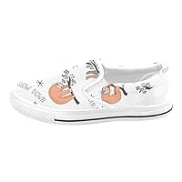 Unisex Your Time Slow Down Sloth Slip-on Canvas Kid's Shoes (Big Kid) for Girl