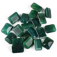 Zambian AAA++ Grade Green Emerald Approx 200 Cts. Fine 20 Pieces Natural Green Emerald Loose Gemstones Lot, for Jewelry