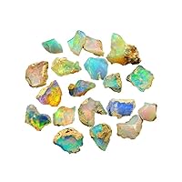 A Natural Raw Ethiopian Opal Stone, Rough Opal Crystals, Jewelry Making Crystals, Ultra Fire Striking Opal, Good Luck Stone, Wire Wrapping, Healing Crystals (10pcs)