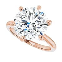 JEWELERYIUM 5 CT Round Cut Colorless Moissanite Engagement Ring, Wedding/Bridal Ring Set, Halo Style, Solid Sterling Silver, Anniversary Bridal Jewelry, Precious Rings for Her