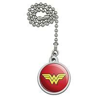 GRAPHICS & MORE Wonder Woman Classic Logo Ceiling Fan and Light Pull Chain