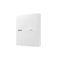 ASUS ExpertWiFi EBA63 AX3000 Dual-Band WiFi 6 (802.11ax) PoE Access Point, Support up to 5 SSIDs and VLAN, Self-Defined Network, Support PoE & PoE+, Easy Management app, AiMesh Compatible