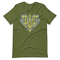 Ukraine Trident Tryzub Blue Yellow Ukrainian Heart Unisex t-Shirt