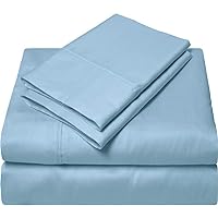 Solid Pattern 550 Thread Count Rich Egyptian Cotton Quality 4-Pieces Luxurious Sheet Set Fits Mattress 7-9