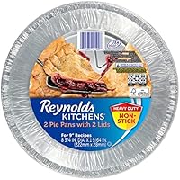 Reynolds Kitchens Disposable Pie Pans with Lids, 9 Inch, 2 Count