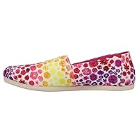 TOMS Womens Alpargata Floral Slip On Flats Casual - White