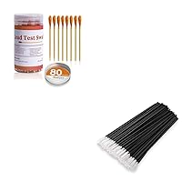 Lead Test Kit 80 pcs + 100-Black-1 New AAwipes Long Swabs Polyester Swabs Lint Free with Long Handle (100pcs, 6.3